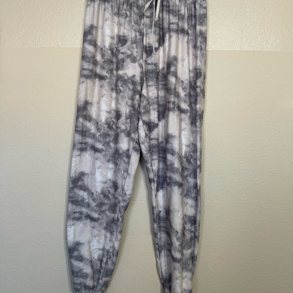 Cisisily Gray Tie-Dye Jogger Pants Women’s Medium